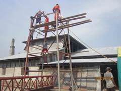 แบบเสาเข็มและ GANTRY CANE, Burma - April 2013