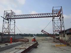 แบบเสาเข็มและ GANTRY CANE, Burma - April 2013